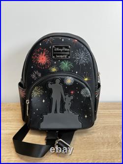 Disney 100 Mickey Mouse Walt Partners Fireworks Light Up Loungefly Backpack Bag