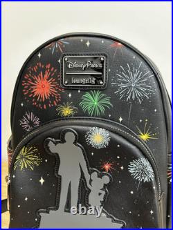 Disney 100 Mickey Mouse Walt Partners Fireworks Light Up Loungefly Backpack Bag