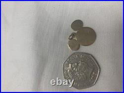 Disney 14 K Yellow Gold Pendant Mickey Mouse for Necklace Or Chain