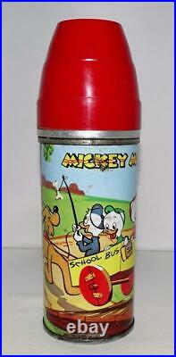 Disney 1954 Setmickey Mouse/donald Duck Tin Lunch Box+rare Thermos-adco-liberty