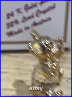 Disney 24kt Gold Plated Lead Crystal BABY MICKEY MOUSE Lencia Austria Figurine
