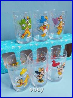 Disney 30th Anniversary Balloon Glass Set Mickey Minnie Donald Daisy