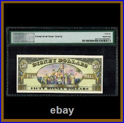 Disney 50 Dollars, 2005 Serie A S/N A00008625 Mickey Mouse PMG 66 EPQ Unc