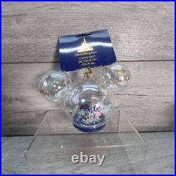 Disney 50th Anniversary Glass Bauble 2021 Christmas Ornament In Hand