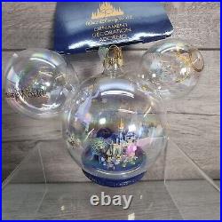 Disney 50th Anniversary Glass Bauble 2021 Christmas Ornament In Hand