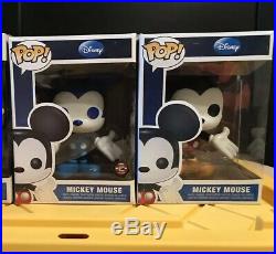 Disney 9 Blue Mickey Mouse, And 9 Mickey Mouse Funko Pop Lot