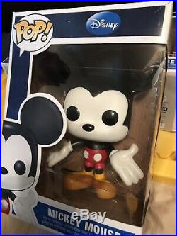Disney 9 Blue Mickey Mouse, And 9 Mickey Mouse Funko Pop Lot
