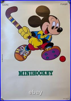 Disney Advertising Poster MICKEY MOUSE Hockey BID NOW! OFFER NOW