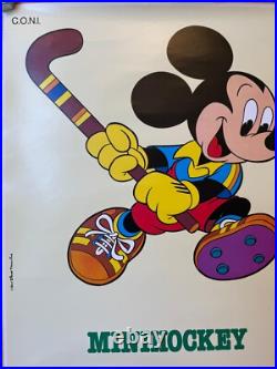 Disney Advertising Poster MICKEY MOUSE Hockey BID NOW! OFFER NOW