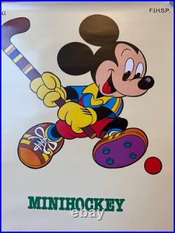 Disney Advertising Poster MICKEY MOUSE Hockey BID NOW! OFFER NOW