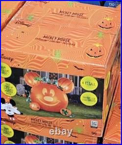 Disney Airblown 6' Mickey Mouse Emote Glow Inflatable Animated Pumpkin, Orange Disney Airblown 6' Mickey Mouse Emote Glow Inflatable Animated Pumpkin, Orange