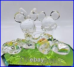 Disney Arribas Brothers Mickey ad Minnie Mouse Crystal Figurine 6 x 4.25