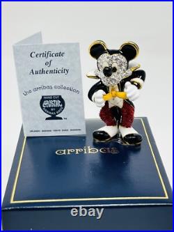 Disney Arribas Brothers Sm Neat An Pretty Mickey Mouse Swarovski Figurine MIB
