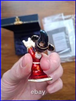 Disney Arribas Brothers Sorcerer Mickey Mouse Swarovski Crystal Figurine COA Box
