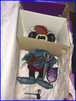 Disney Brave Little Tailor Mickey & Minnie Mouse Musical Porcelain Dolls
