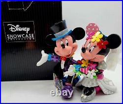 Disney Britto Wedding Mickey and Minnie Mouse Figurine 8 Bride and Groom in Box