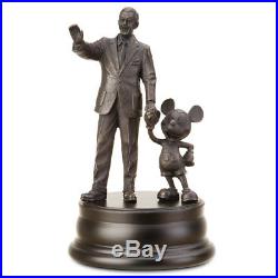 Disney Bronze Sculpture Statue Mickey Mouse and Walt Partners New with Box