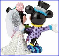 Disney By Britto Mickey Mouse & Minnie Mouse Figurines NEW in Gift Box
