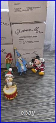 Disney Christmas Magic Collectible Ornament Lot with Boxes, Mickey Mouse Theme