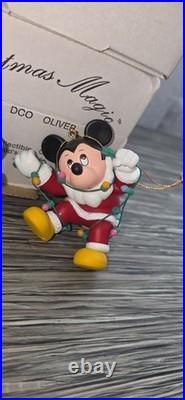 Disney Christmas Magic Collectible Ornament Lot with Boxes, Mickey Mouse Theme