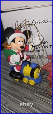 Disney Christmas Magic Collectible Ornament Lot with Boxes, Mickey Mouse Theme