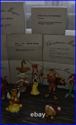 Disney Christmas Magic Collectible Ornament Lot with Boxes, Mickey Mouse Theme