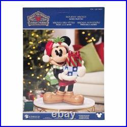 Disney Christmas Mickey Mouse Statue with Presents by Jim Shore Hand Painted 18