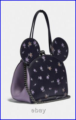 Disney Coach Reserve 76745 Kisslock Bag Floral Minnie Mouse Mickey Ears