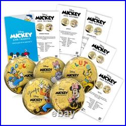 Disney Collectible Mickey Mouse & Friends Forever 2025 5 Gold Coin Collection Disney Collectible Mickey Mouse & Friends Forever 2025 5 Gold Coin Collection