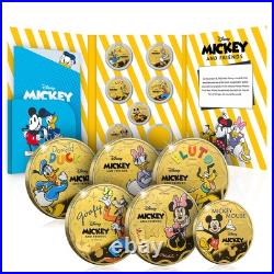 Disney Collectible Mickey Mouse & Friends Forever 2025 6 Gold Coin Collection Disney Collectible Mickey Mouse & Friends Forever 2025 6 Gold Coin Collection