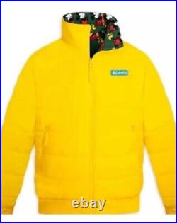 Disney Columbia Jacket Adult XLarge Blue Yellow Mickey Mouse Fleece Retro