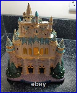 Disney Disneyana Store Mickey Mouse Castle Musical & Light Up Snow Globe Boxed