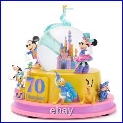 Disney Disneyland 70th Mickey Mouse and Friends Light-Up Musical Snowglobe New