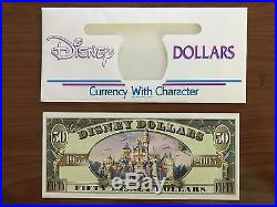 Disney Dollars 2005 $50 50th Anniversary Mickey Mouse New In Envelope