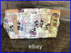 Disney Dooney And Bourke Mickey And Minnie Downtown Pink Satchel Purse 2014 Pink