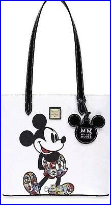 Disney Dooney And Bourke Through The Years Mickey Mouse Button Tote Bag