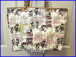 Disney Dooney & Bourke Mickey Minnie Downtown pink Valentines Day bag purse tote