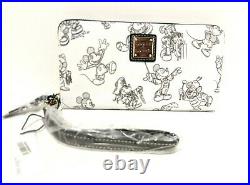 Disney Dooney & Bourke Mickey Mouse 90th Birthday Through The Years Wallet