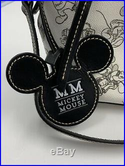 Disney Dooney & Bourke Mickey Mouse 90th Birthday Through Years Sketch Crossbody