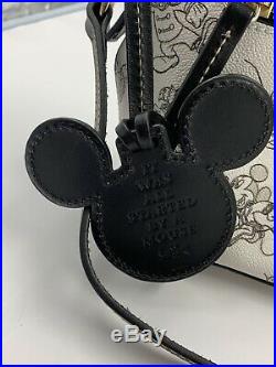 Disney Dooney & Bourke Mickey Mouse 90th Birthday Through Years Sketch Crossbody