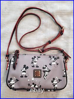 Disney Dooney & Bourke Mickey Mouse Retro gray pouchette purse bag