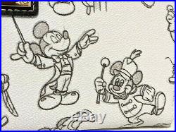 Disney Dooney & Bourke Mickey Mouse Sketchbook 90th Anniversary Wallet Wristlet