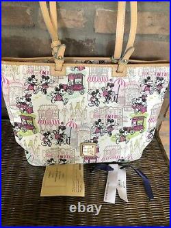 Disney Dooney & Bourke Mickey and Minnie Mouse Downtown Large Tote Purse Pink