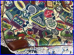 Disney Dooney & Bourke Original Sticker Collage Shopper Purse Bag Hard to Find