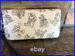 Disney Dooney & Bourke Sketch Mickey Mouse 90th Birthday Wristlet Wallet