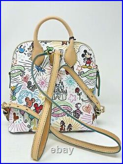 Disney Dooney & and Bourke Sketch Backpack 2021 Mickey Mouse Minnie Castle NWT B