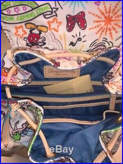 Disney Dooney and Bourke Sketch Nylon Backpack Mickey Mouse Purse Castle NWT