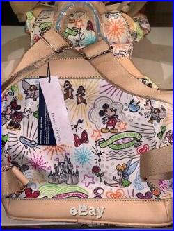 Disney Dooney and Bourke Sketch Nylon Backpack Mickey Mouse Purse Castle NWT