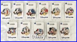 Disney EPCOT World Showcase ALL 11 Countries Mickey Mouse Pin Set BRAND NEW