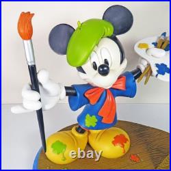Disney Extra Large Mickey Mouse Artist Statue on Base With Easel Very Rare